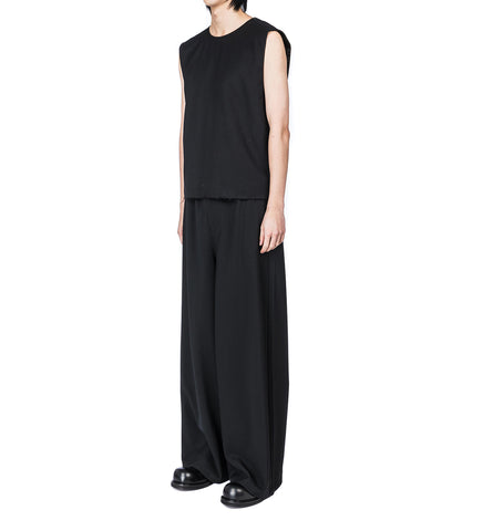 DRAWSTRING WIDE PANTS BLACK