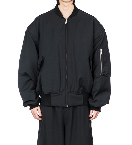 BROAD BOMBER WOOL BLACK