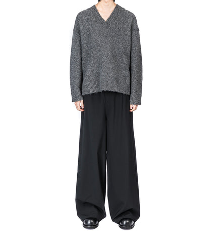 DRAWSTRING WIDE PANTS BLACK