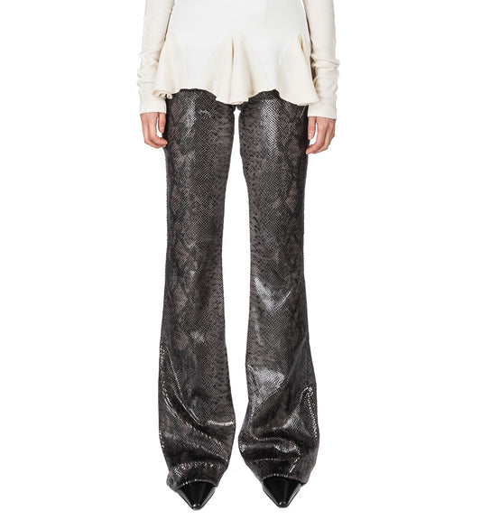DEADSTOCK FAUX PYTHON TROUSER SNAKE