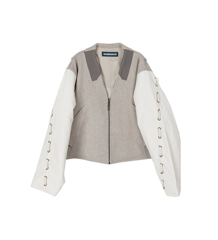 MARION VARSITY JACKET WHITE ROCK