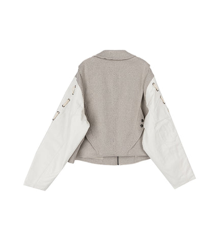 MARION VARSITY JACKET WHITE ROCK