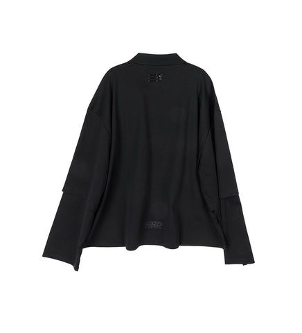 RICHARD OVERSIZED BIG 3 DOUBLE SLEEVE POLO EUPHORIC BLACK
