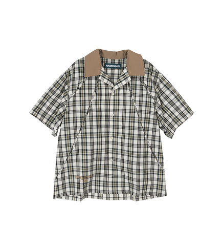 SHAWN BOWLING SHIRT BROWN CHECKERED