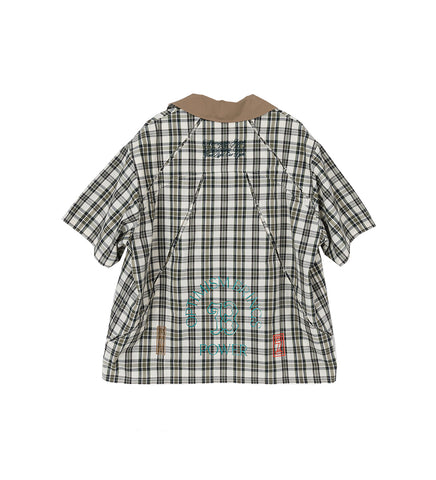 SHAWN BOWLING SHIRT BROWN CHECKERED