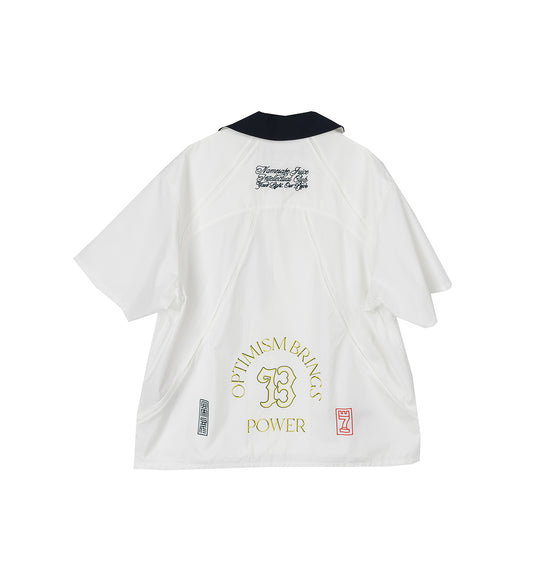 SHAWN BOWLING SHIRT TUX WHITE