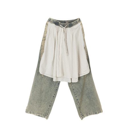JACOB LAYERED DENIM PANTS POST INDIGO