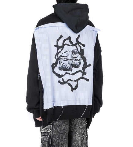 GINJI PATCH CARDIGAN BLACK