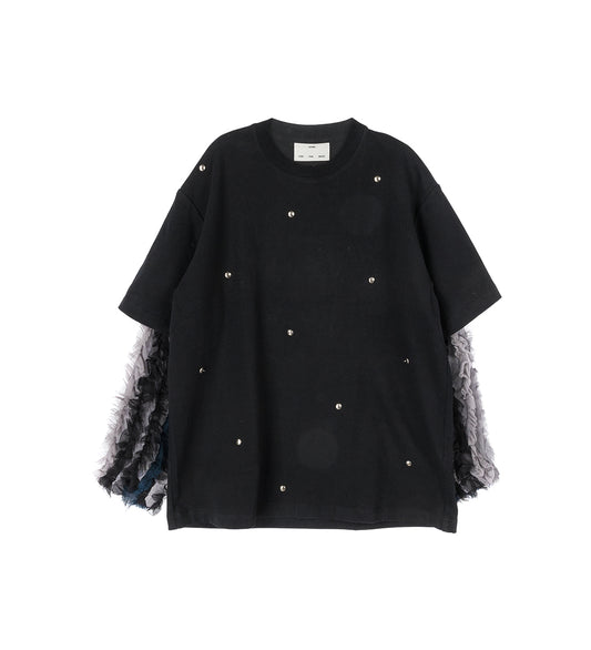 DOUBLE LAYERED TEE JET BLACK