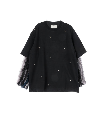 DOUBLE LAYERED TEE JET BLACK