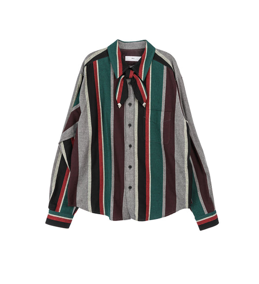 FLANNEL STRIPED SHIRT GREEN