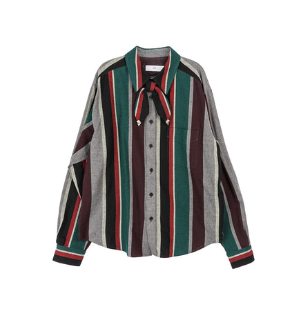 FLANNEL STRIPED SHIRT GREEN