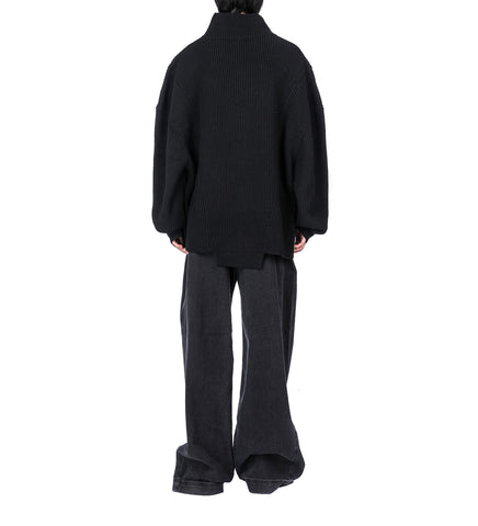 ADJUSTABLE JEANS WASHED BLACK AW25