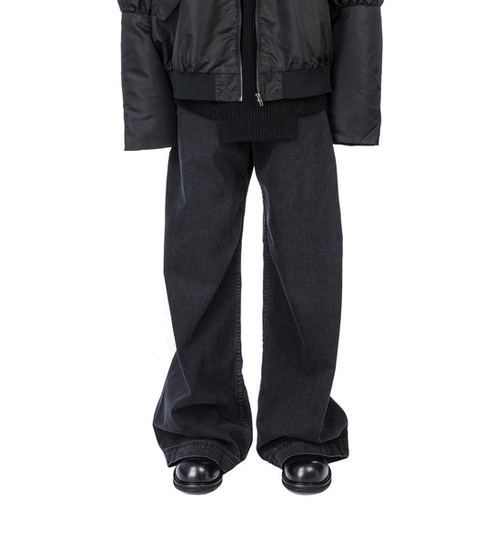 ADJUSTABLE JEANS WASHED BLACK AW25