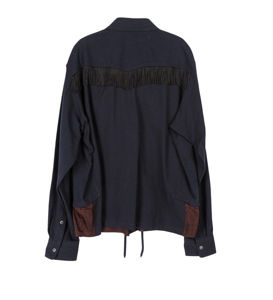 FRINGE SHIRT NAVY