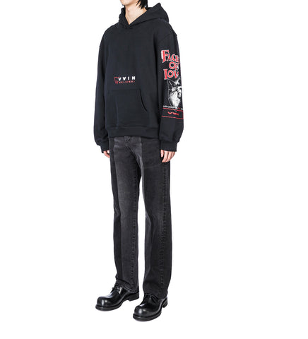 FACES OF LOVE HOODIE BLACK