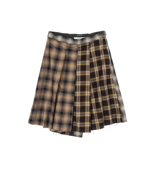 PLEATED SKIRT MULTI CHECKERED