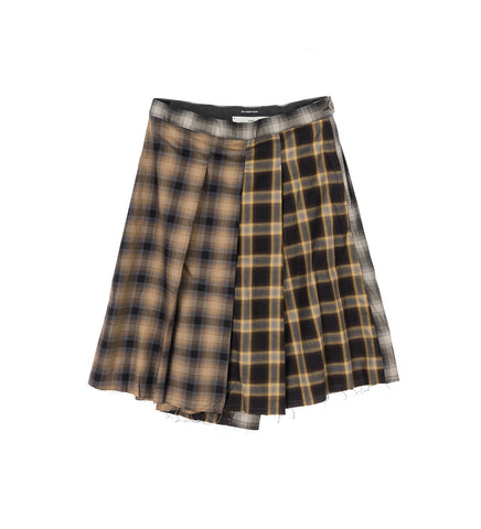 PLEATED SKIRT MULTI CHECKERED
