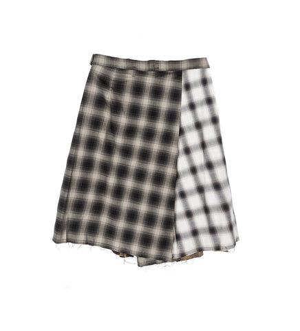 PLEATED SKIRT MULTI CHECKERED