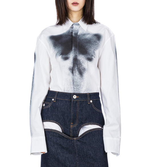 SHIRT PRINTED BODY DUST WHITE/BLACK