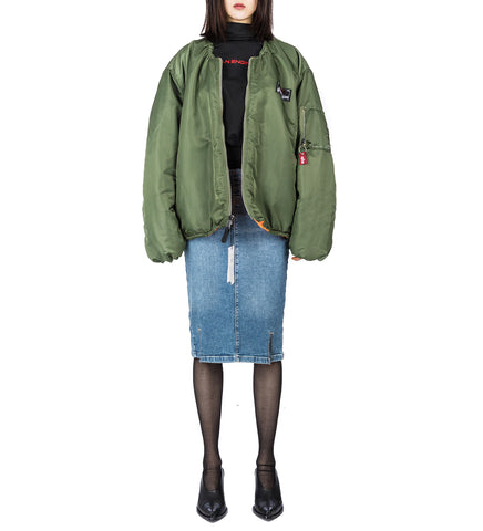 PROTOTYPES X ALPHA INDUSTIRES TOGGLEE BOMBER GREEN