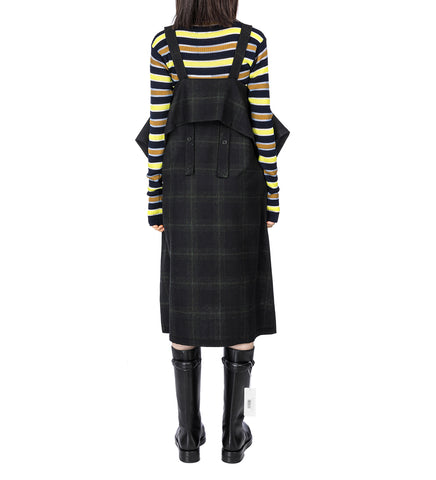 SQUARE APRON DARK CHECKS
