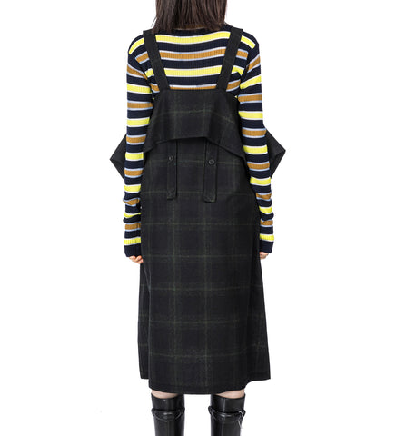 SQUARE APRON DARK CHECKS