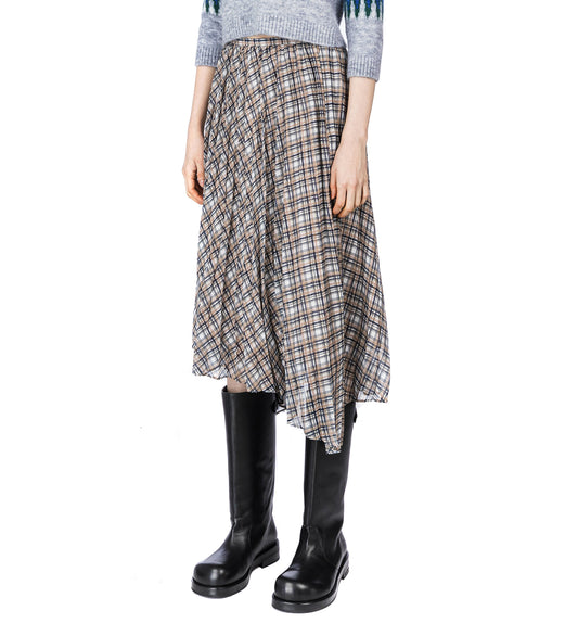 IBO P PLEATED CHECK GREY