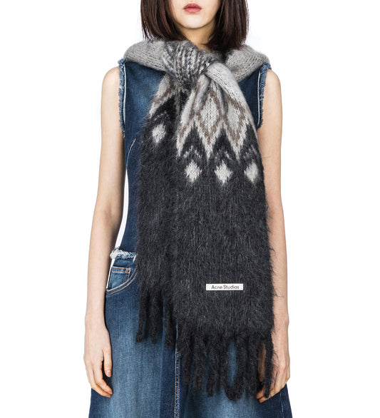 KOODED HOOD SCARF WINTER GREY