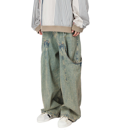 BILLIE BIBS DENIM PANTS POST INDIGO
