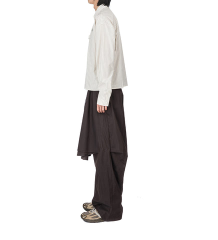 JACOB LAYERED SUITING TROUSERS SHITAKE BROWN