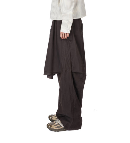 JACOB LAYERED SUITING TROUSERS SHITAKE BROWN