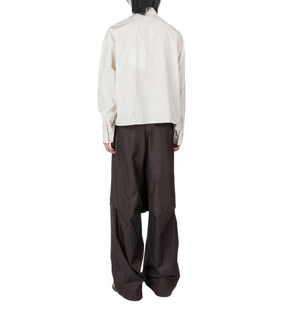 JACOB LAYERED SUITING TROUSERS SHITAKE BROWN