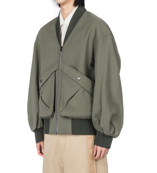 DANNY REVERSIBLE BOMBER JACKET CEDAR GREEN