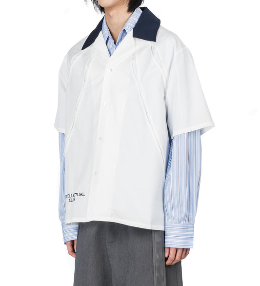 SHAWN BOWLING SHIRT TUX WHITE