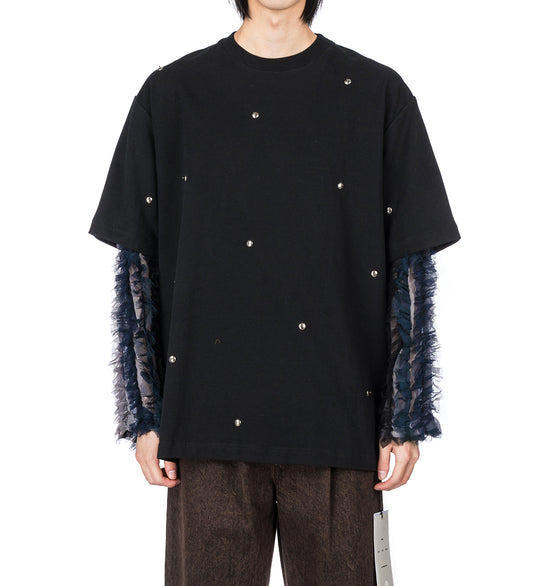 DOUBLE LAYERED TEE JET BLACK