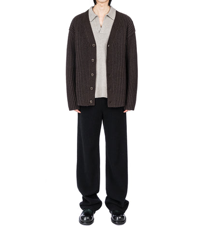 BRUSHED POLO SWEATER FOG