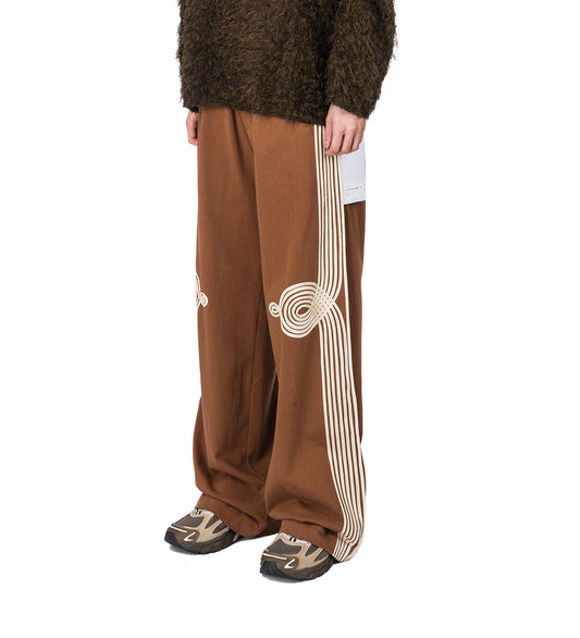 APPLIQUE RELAXED LOUNGE PANT BROWN