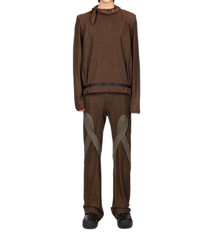 DEULTUM TROUSER SPARKLE BROWN/TAUPE