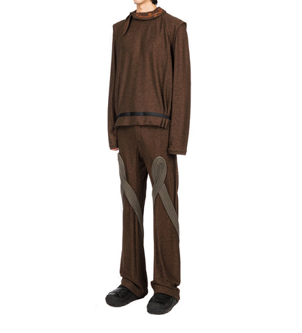 DEULTUM TROUSER SPARKLE BROWN/TAUPE