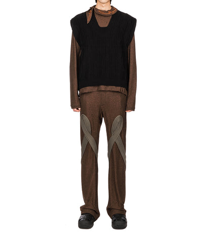 DEULTUM TROUSER SPARKLE BROWN/TAUPE