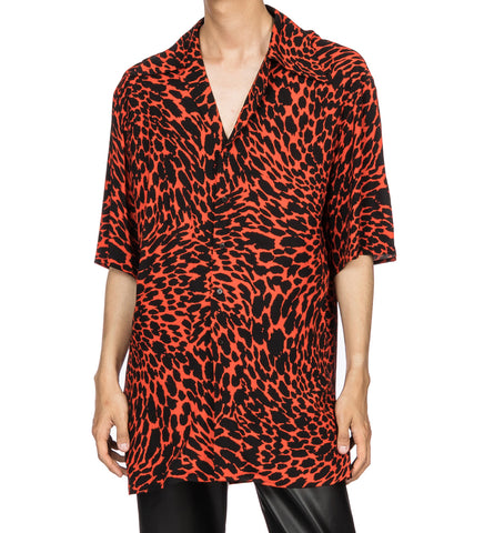 PYJAMA SHIRT PSYCHEDELIC LEOPARD PRINT