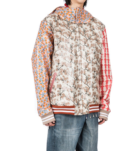 4-PCS CUT RAIN JACKET HOOD RED/MIX