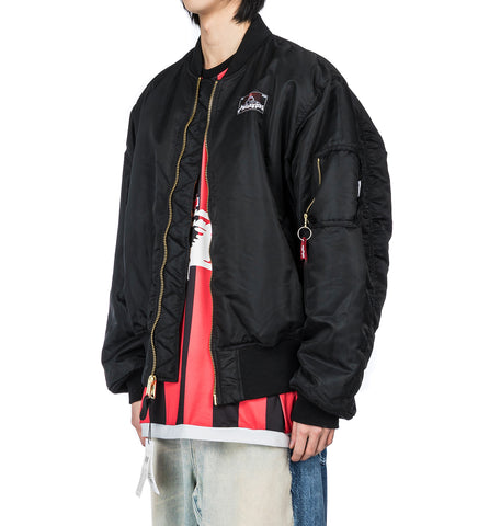 PROTOTYPES X ALPHA INDUSTIRES HUNTER BOMBER BLACK