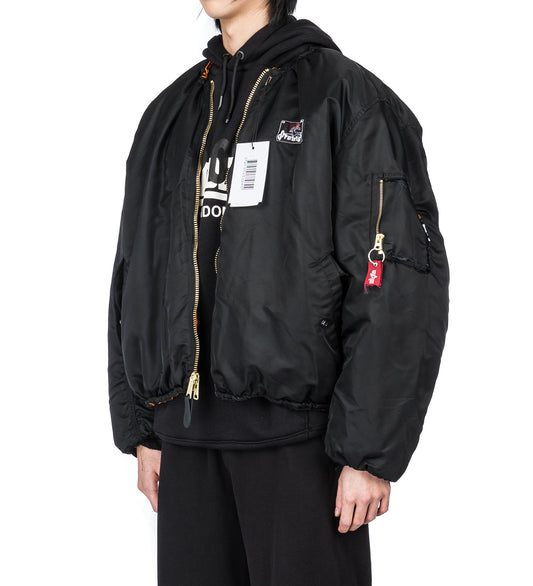 PROTOTYPES X ALPHA INDUSTIRES TOGGLE BOMBER BLACK