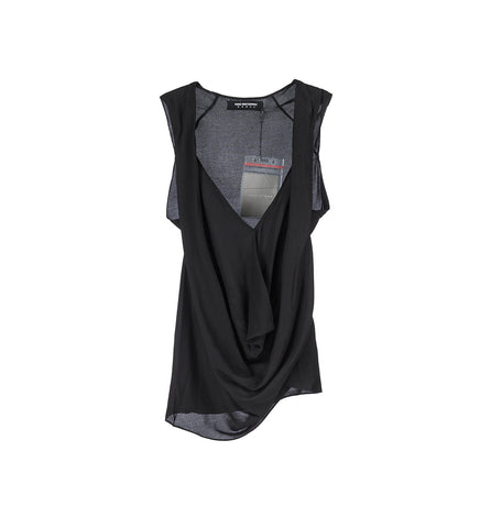 MARKARIAN SLEEVELESS BLOUSE CROW BLACK