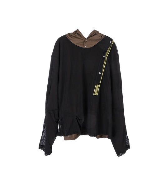 INEX HOODED TOP BROWN/BLACK