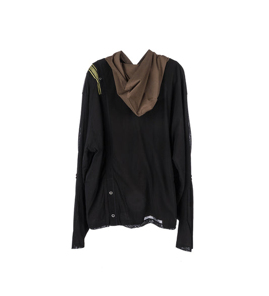 INEX HOODED TOP BROWN/BLACK