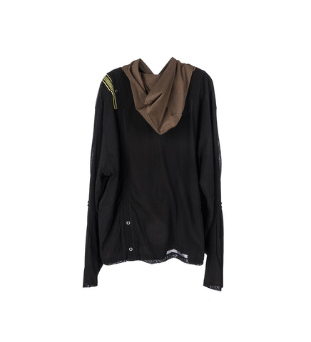 INEX HOODED TOP BROWN/BLACK