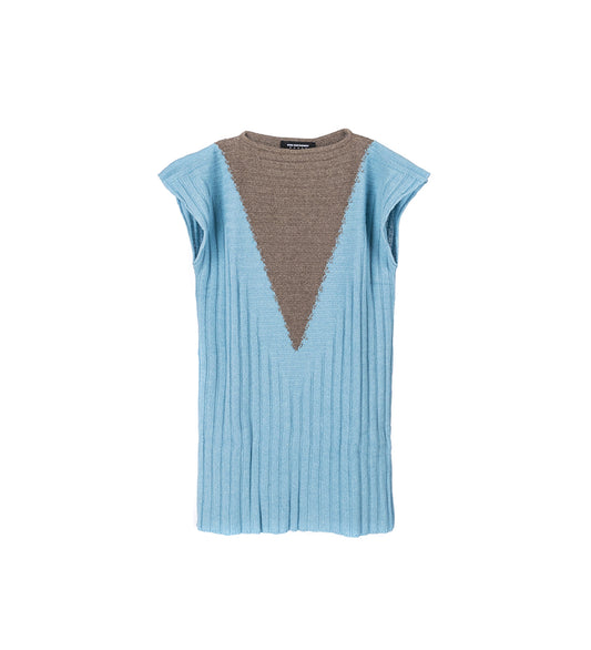 DAKOTA VEST CELESTE BLUE/SEPIA